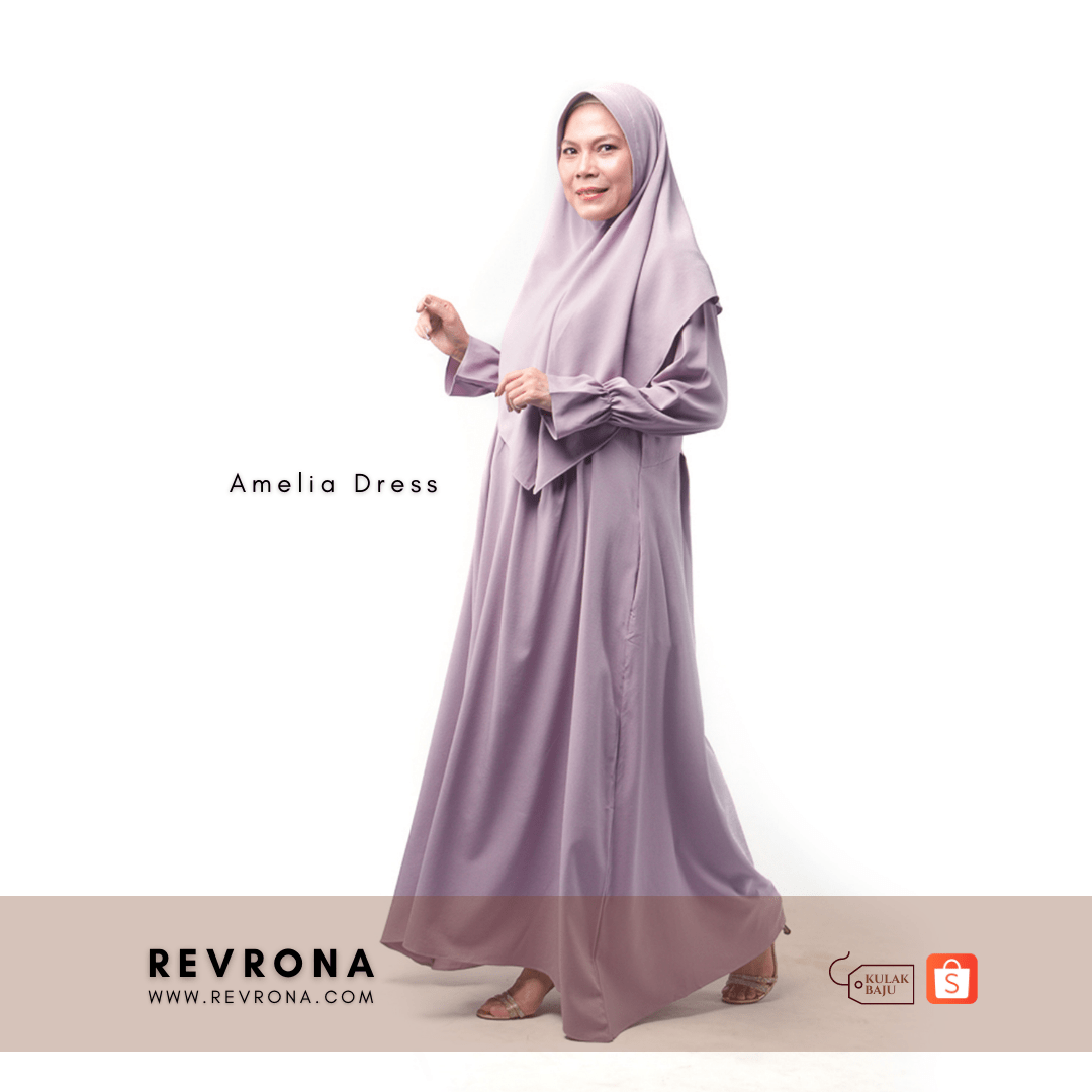 Amelia Dress - Set Syar'i Home Dress | Revrona