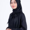 Raven Hijab – Black – Kerudung Segi Empat Bahan Adem Dengan Pita