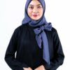 Raven Hijab – Blue Grey – Kerudung Segi Empat Bahan Adem Dengan Pita