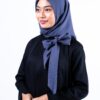 Raven Hijab – Blue Grey – Kerudung Segi Empat Bahan Adem Dengan Pita