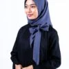 Raven Hijab – Blue Grey – Kerudung Segi Empat Bahan Adem Dengan Pita