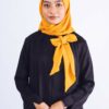 Raven Hijab – Mustard – Kerudung Segi Empat Bahan Adem Dengan Pita